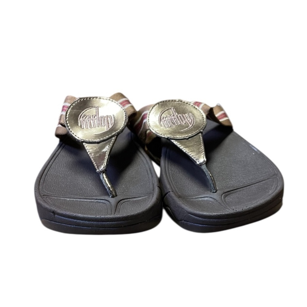 Fitflop Thong Walkstar Sandals Women's Size 9 Bronze Comfort slip on Flip Flops - Picture 3 of 11